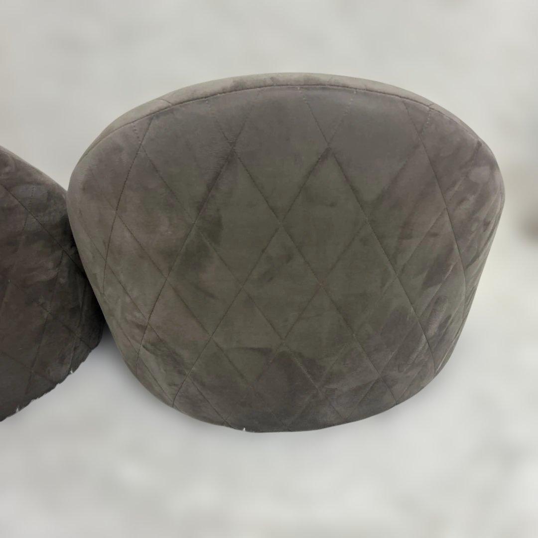 【美品】2個セット　LOWYA ローソファ　座椅子　コンパクト　ベルベット調