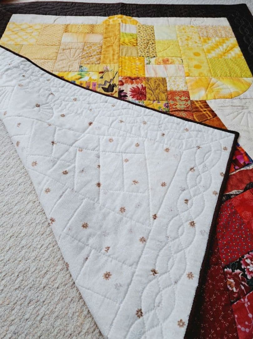 ハンドメイド　パッチワークタペストリー 着物
