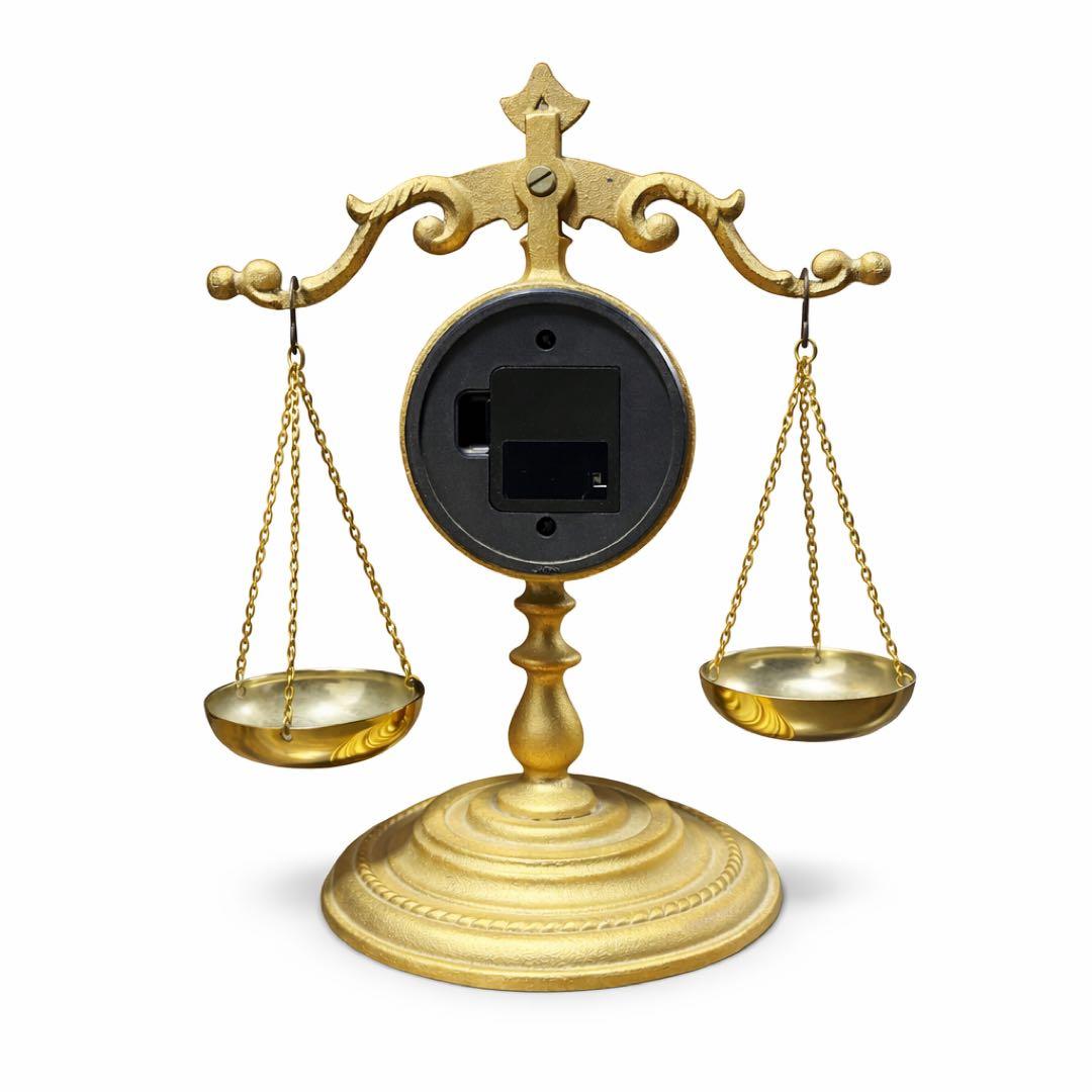 SEIKO セイコー 天秤 置時計 クォーツ アンティーク調 インテリア時計