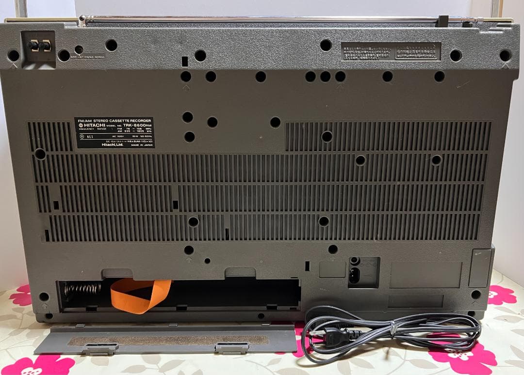 希少 日立 パディスコ ラジカセ TRK-8600 青 レトロラジオ 動作品