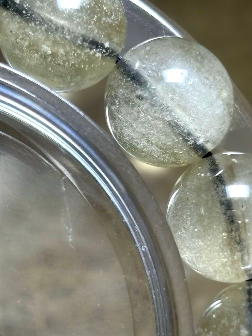 【新入荷】　ブラックリビアンブレスレット約10.8㎜（新品未使用）高品質　幸運