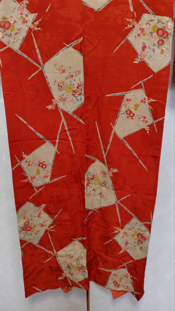 RK331アンティーク子供着物ジュニアサイズ着丈144センチ裄丈63正絹美品