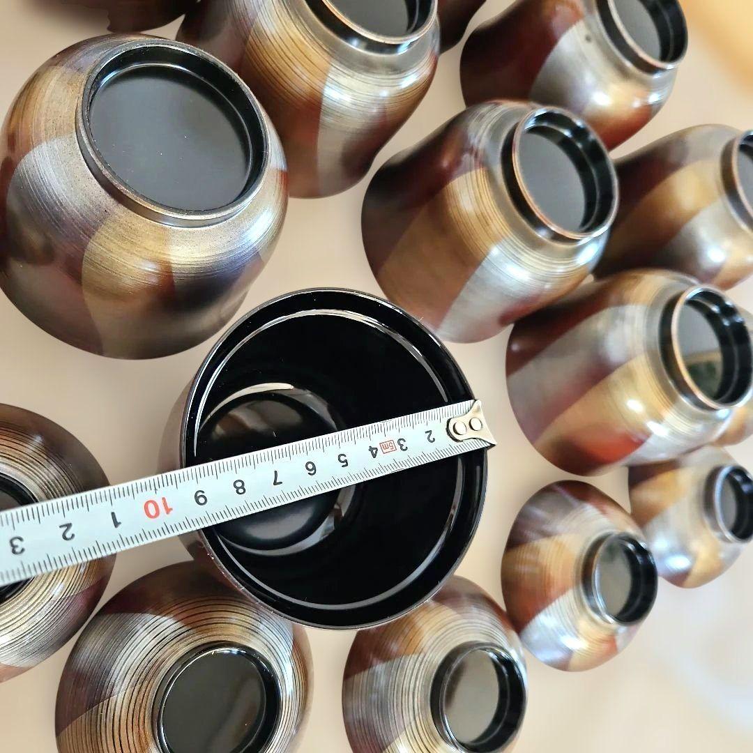 レトロ　姫小椀　朱金銀刷毛目　風車　10客　和モダン　和風　お椀　食事会