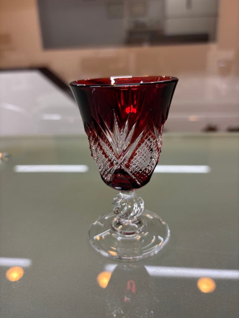 希少品　色被切子グラス5個セット （江戸切子 薩摩切子）