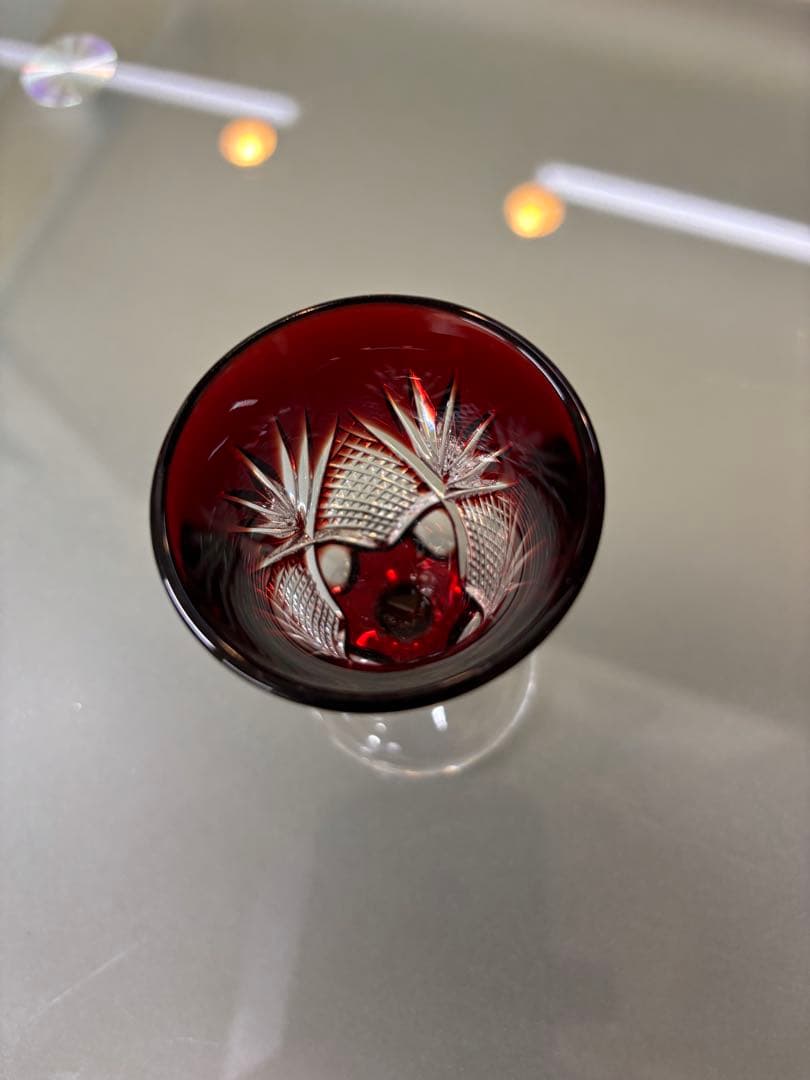 希少品　色被切子グラス5個セット （江戸切子 薩摩切子）