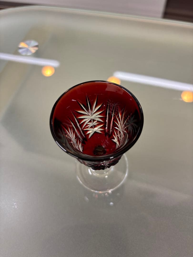 希少品　色被切子グラス5個セット （江戸切子 薩摩切子）