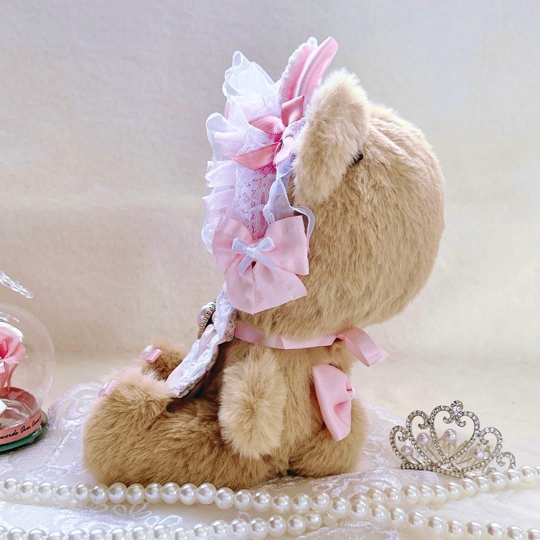 【ロリィタテディ】ぬい服　着ぐるみ　16cm おすわり　ふわふわ　R7-68