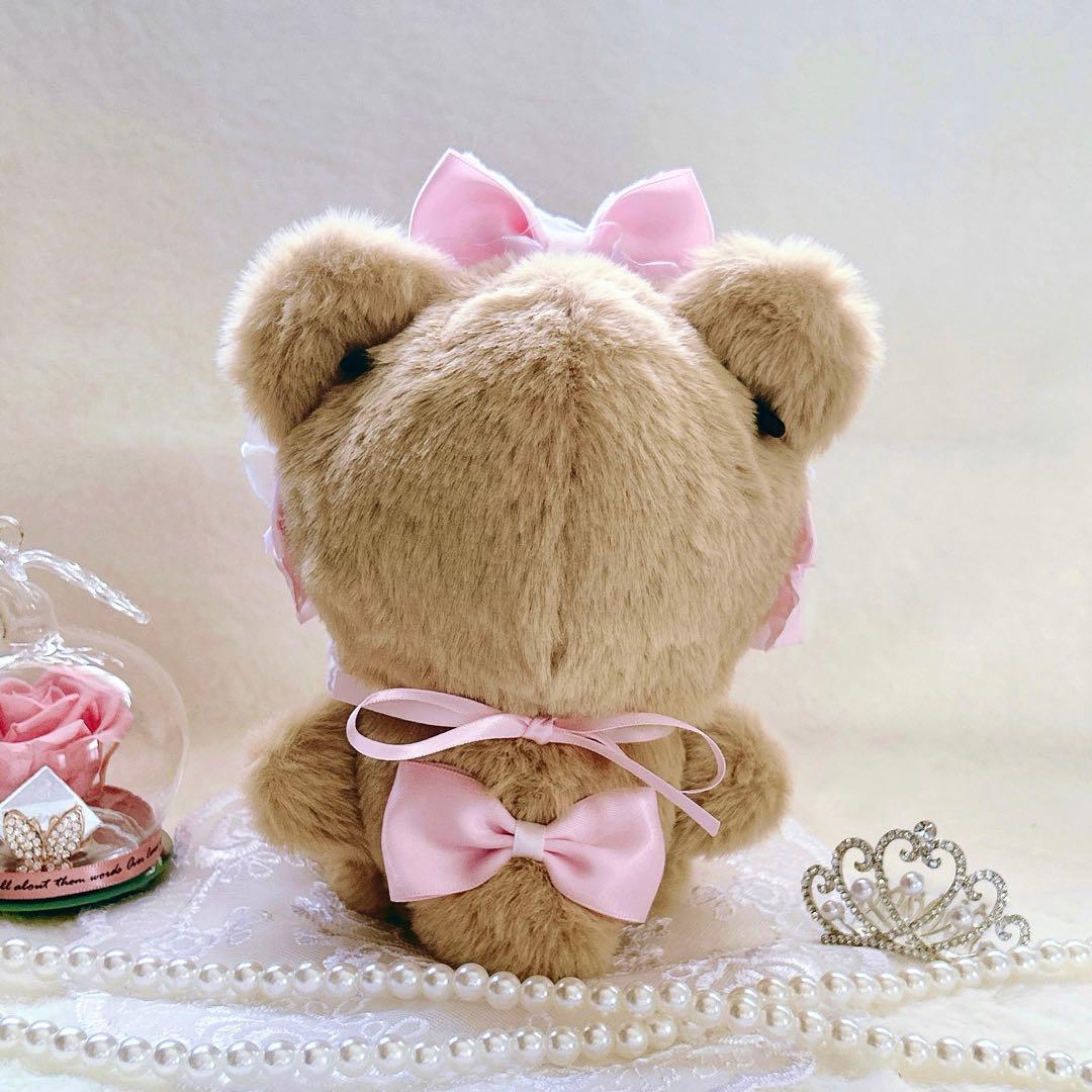 【ロリィタテディ】ぬい服　着ぐるみ　16cm おすわり　ふわふわ　R7-68