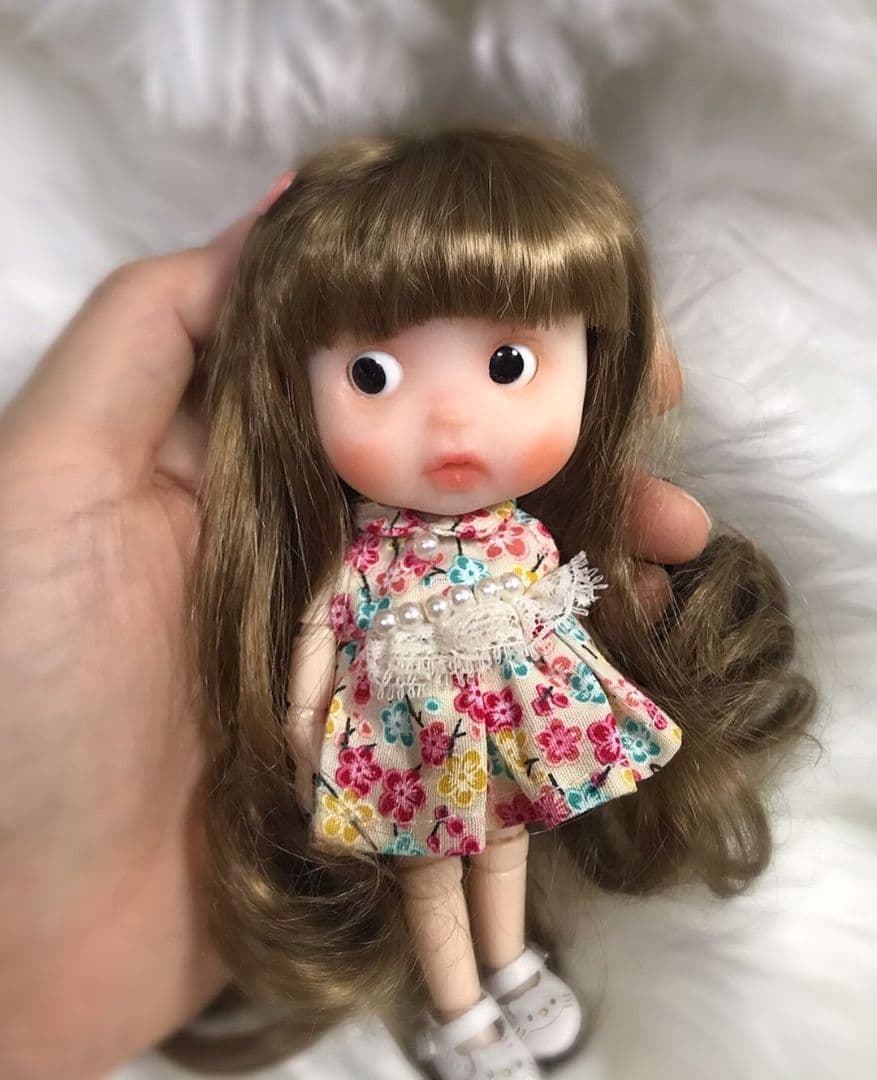 創作人形 オリジナル人形 粘土ドール　目が動く