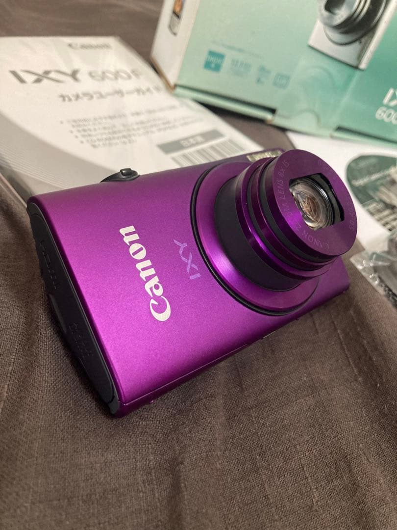 Canon IXY 600F パープル 本体と付属品