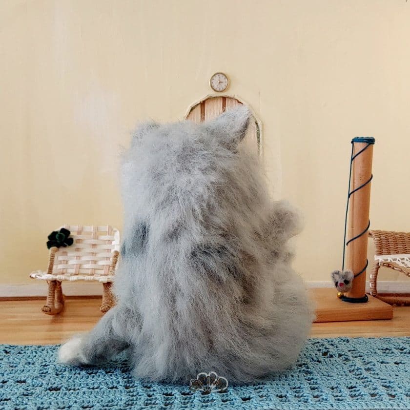 ゆったりくつろぎニャンコ☆羊毛フェルト