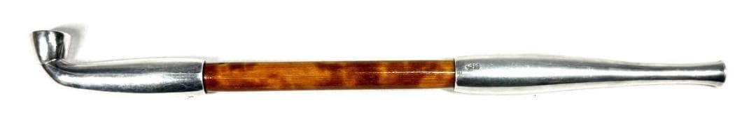 純銀製 野島光次 煙管 キセル 銘有り 喫煙具 燕市文化財指定 WWST101