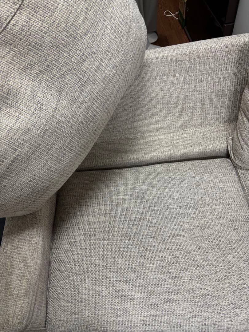 グレー ファブリック 二人掛けソファ　ソファ　北欧　アレッダ