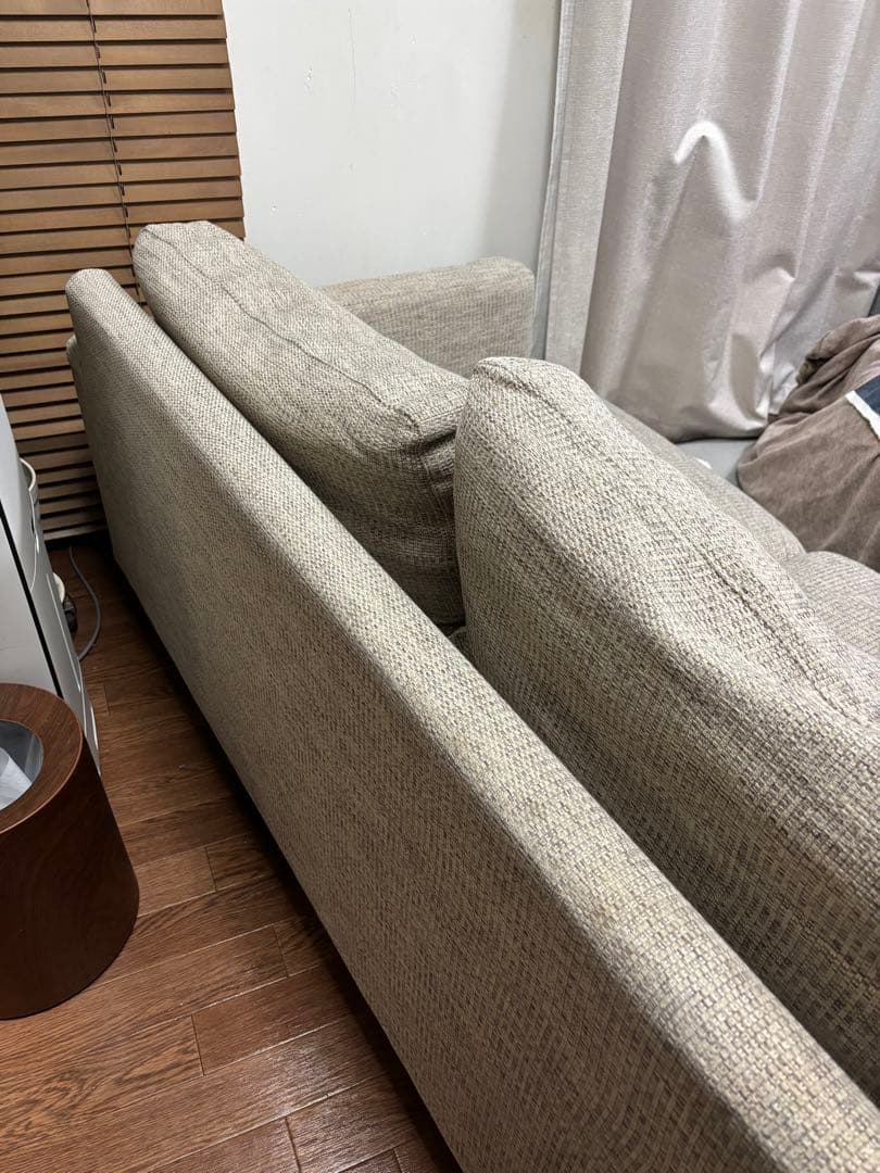 グレー ファブリック 二人掛けソファ　ソファ　北欧　アレッダ