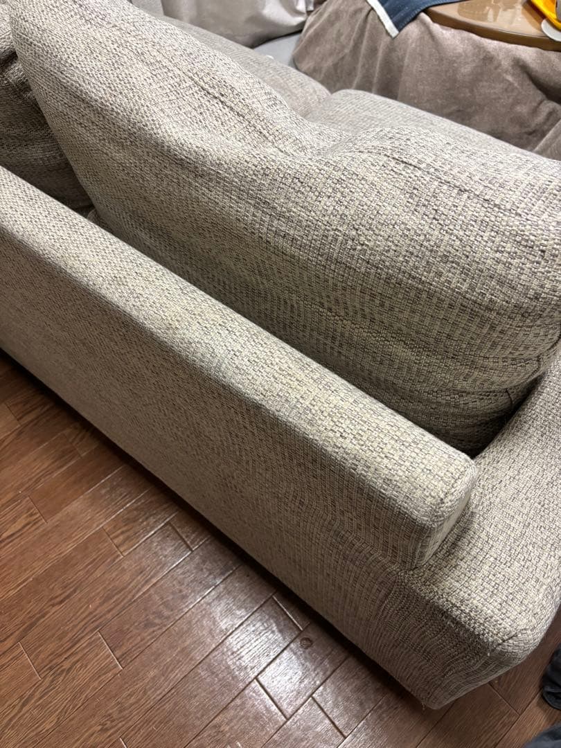 グレー ファブリック 二人掛けソファ　ソファ　北欧　アレッダ