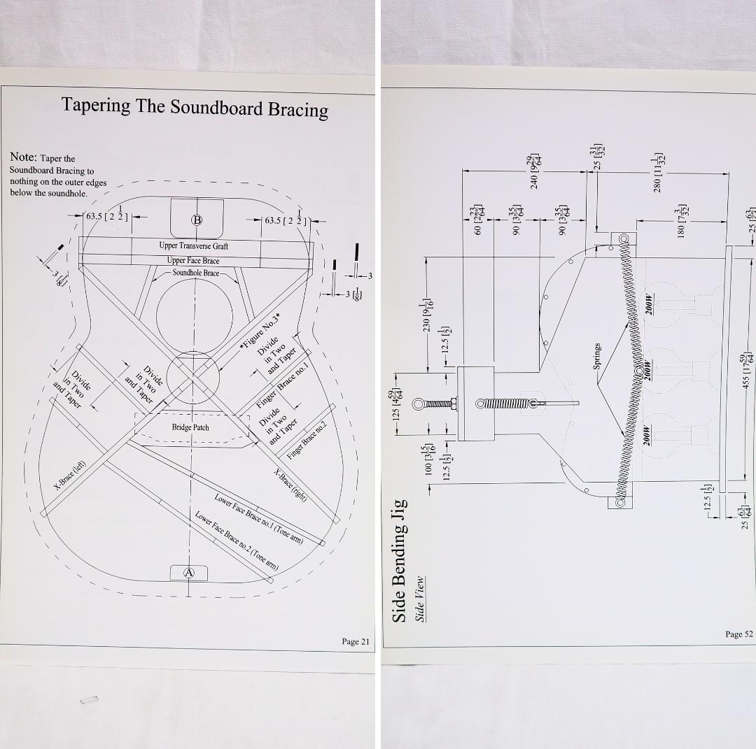 アコースティックギター製作技法のＤＶＤ10枚セット・本1冊（全52頁）