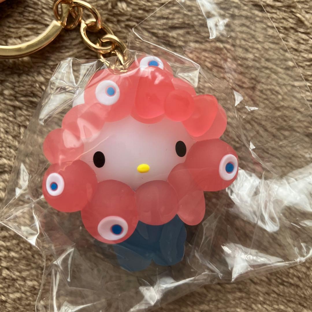 【4点】ミャクミャク サンリオ 立体マスコット クリア キーホルダー