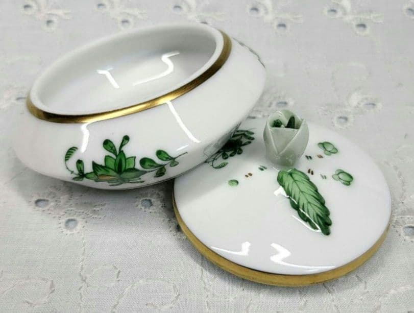 可愛い❤ヘレンド アポニーグリーン 小物入れ ボンボニエール ジュエリーボックス