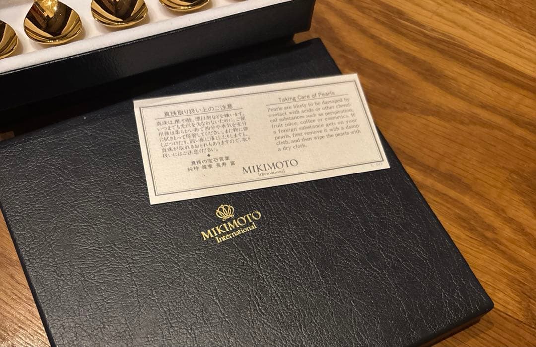 MIKIMOTO ミキモト　パール付きティースプーン　5本セット（ゴールド色）
