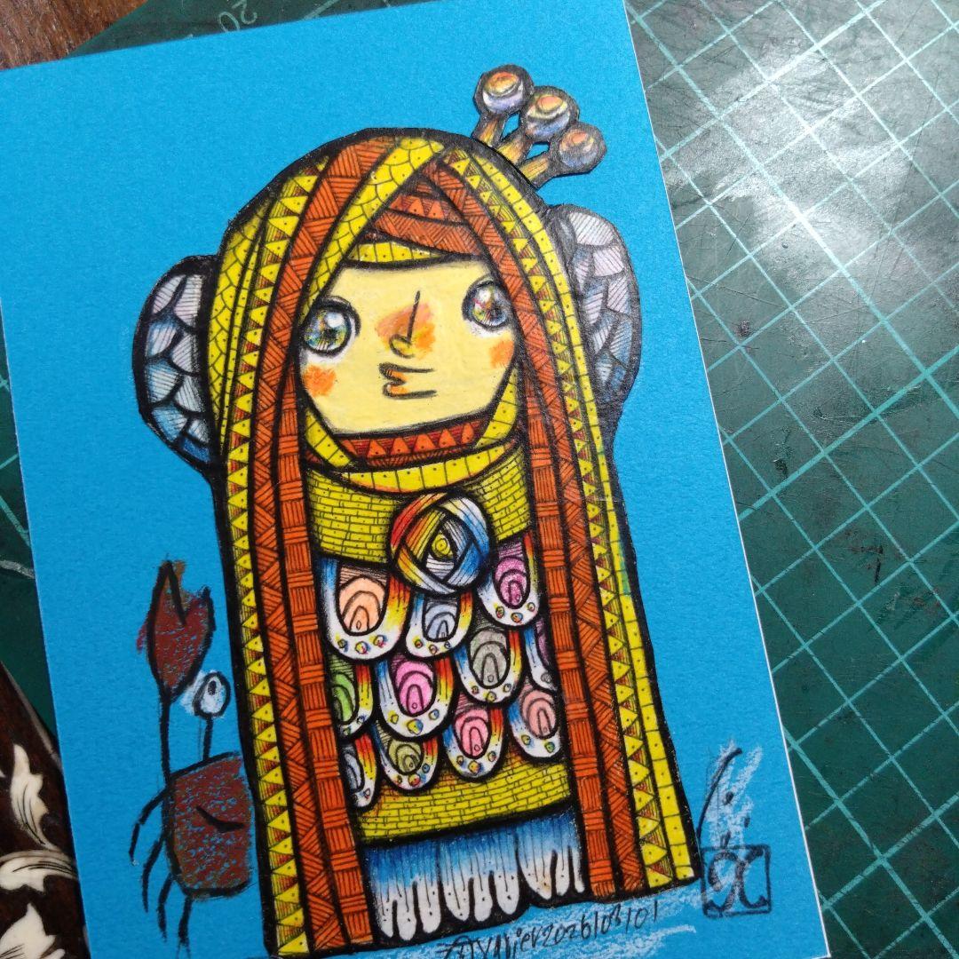 【ザビちゃん】【原画肉筆】アマビエさま2026