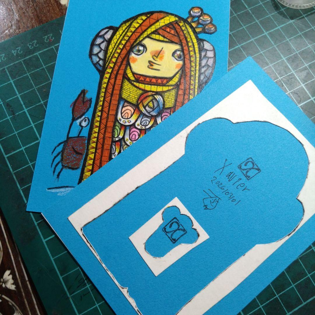 【ザビちゃん】【原画肉筆】アマビエさま2026