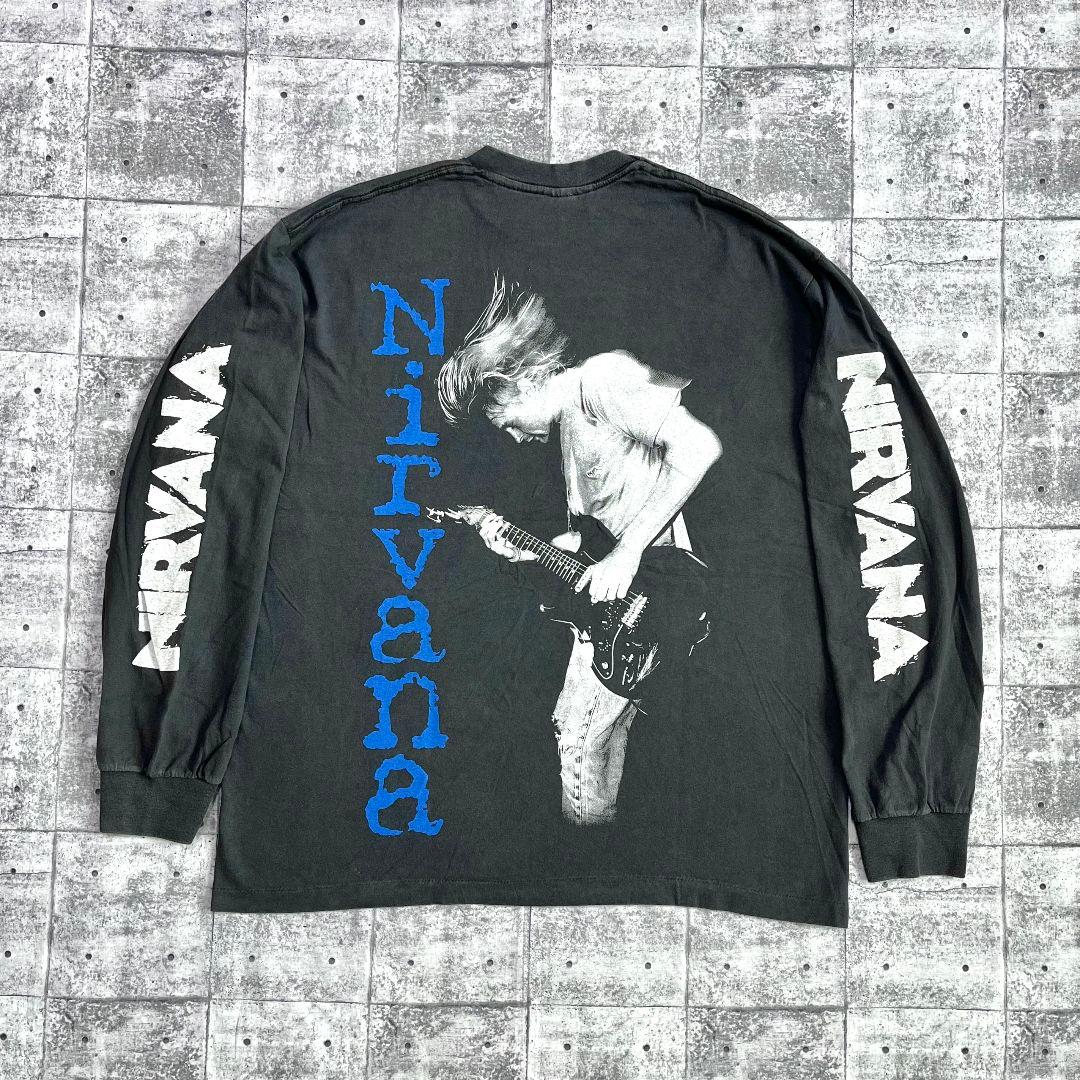 NIRVANA ニルバーナ カートコバーン 袖プリロンT XL フェード