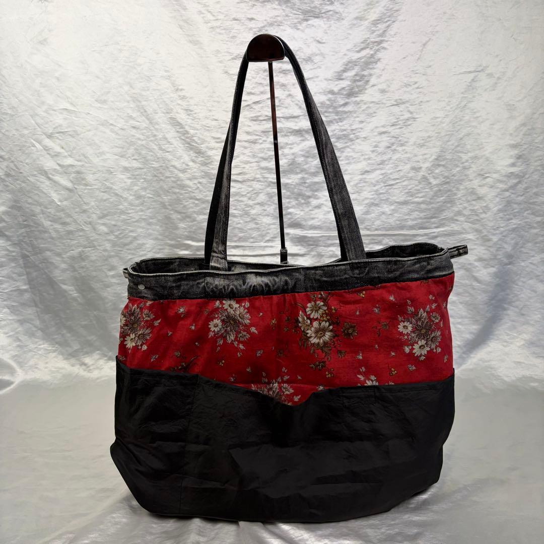 新品未使用　パッチワークデザイン トートバッグ　ハンドメイド