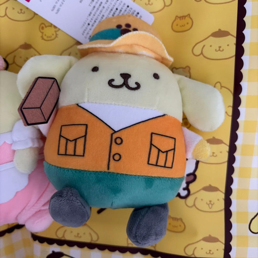 3点セット　ポムポムプリン　アベイル　マスコット　メイド　工事現場