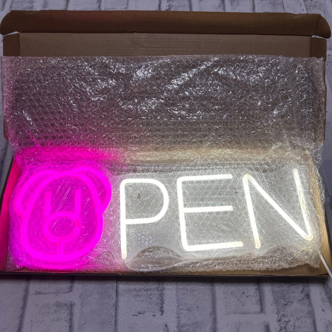 ネオンライト LED 犬 OPEN インテリア 照明 ドッグ 装飾 かわいい
