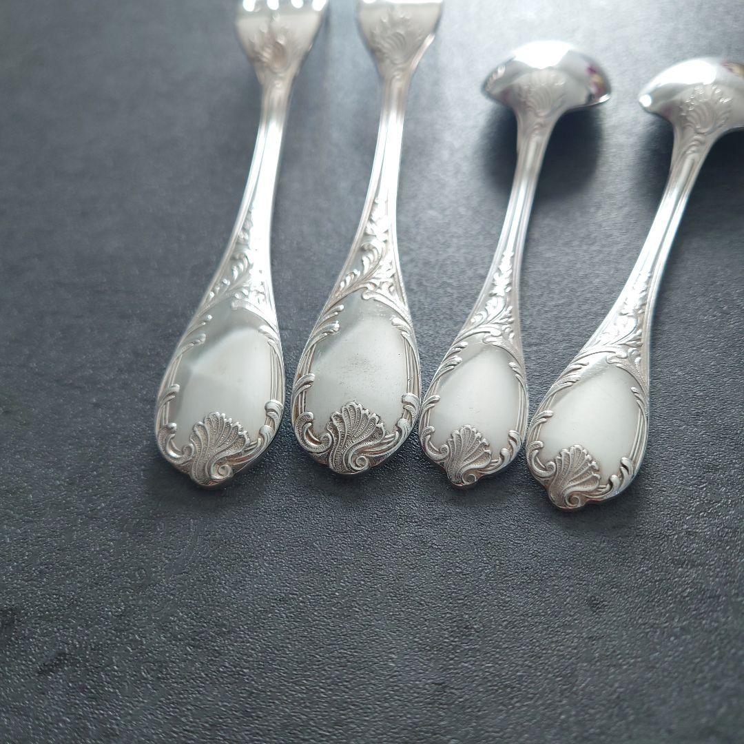 クリストフル マルリー コーヒースプーン 2点 デザートフォーク 2点