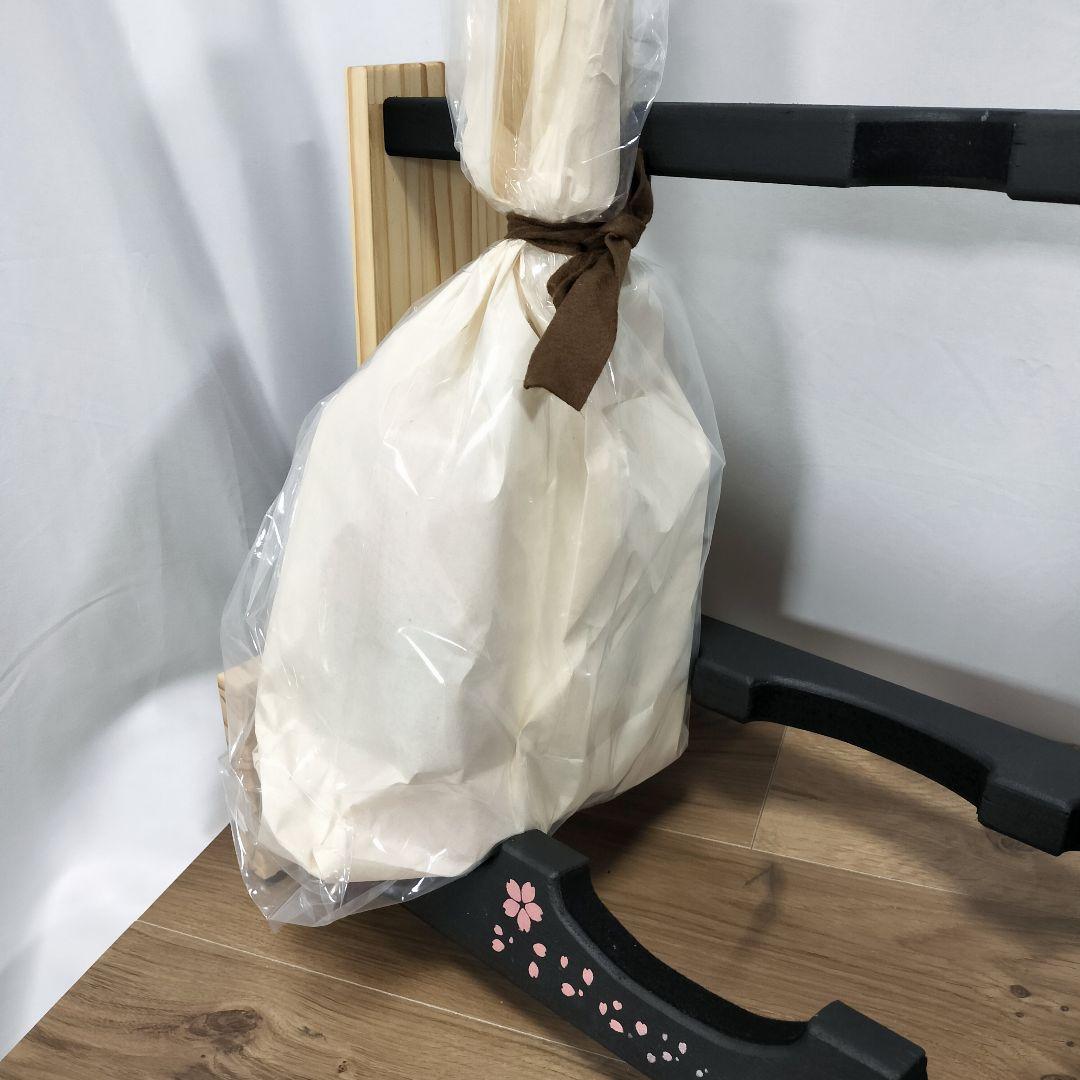 ♪手作り　三味線用スタンド木製 5丁並び　桜モデル　細棹　津軽　三線♪