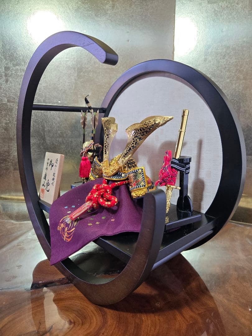 【一点限り】五月人形　兜　鍬形　平飾り　平16丸