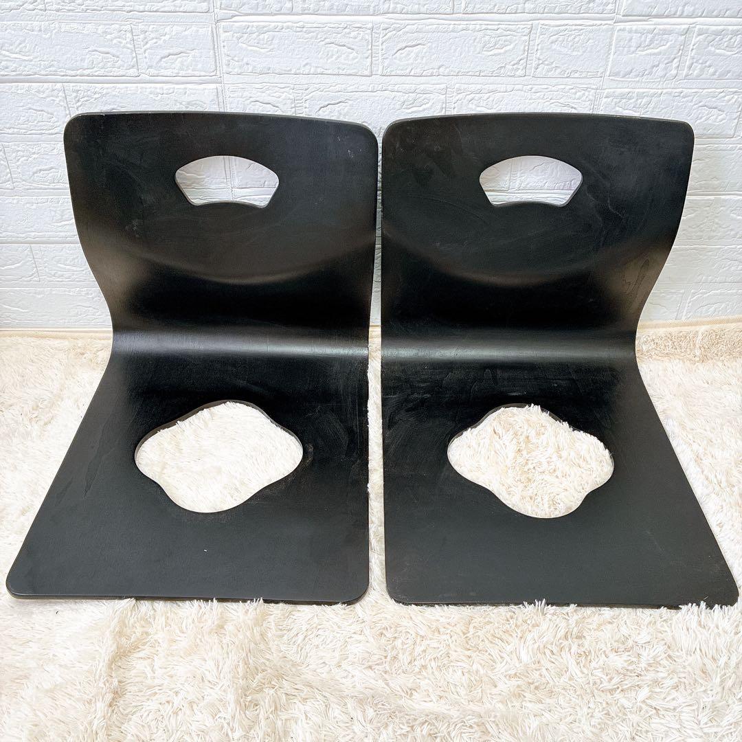 レトロ 古民家 木製 座椅子 4セット まとめ アンティーク ヴィンテージ 2