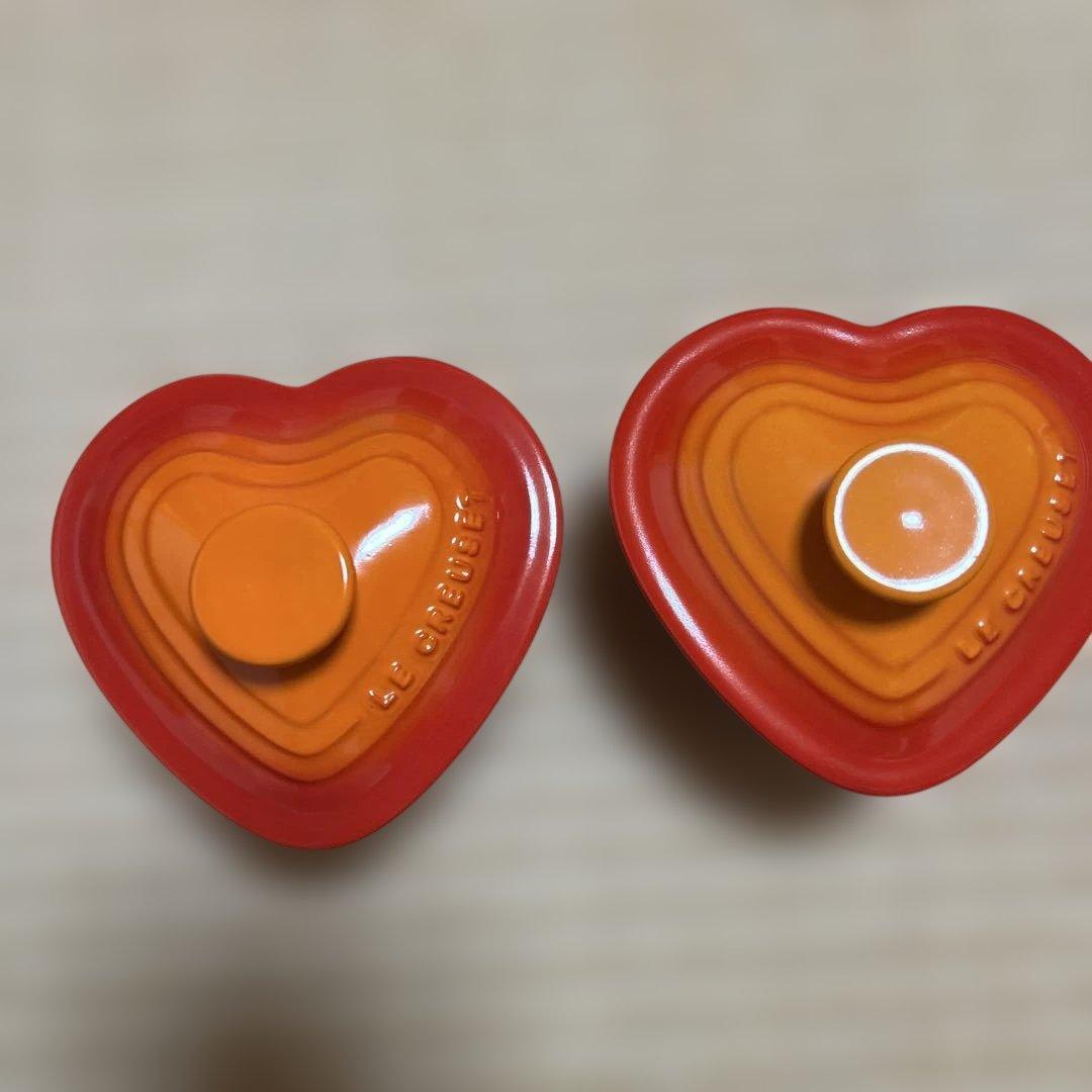 LE CREUSET ハート型陶器皿 2点セット