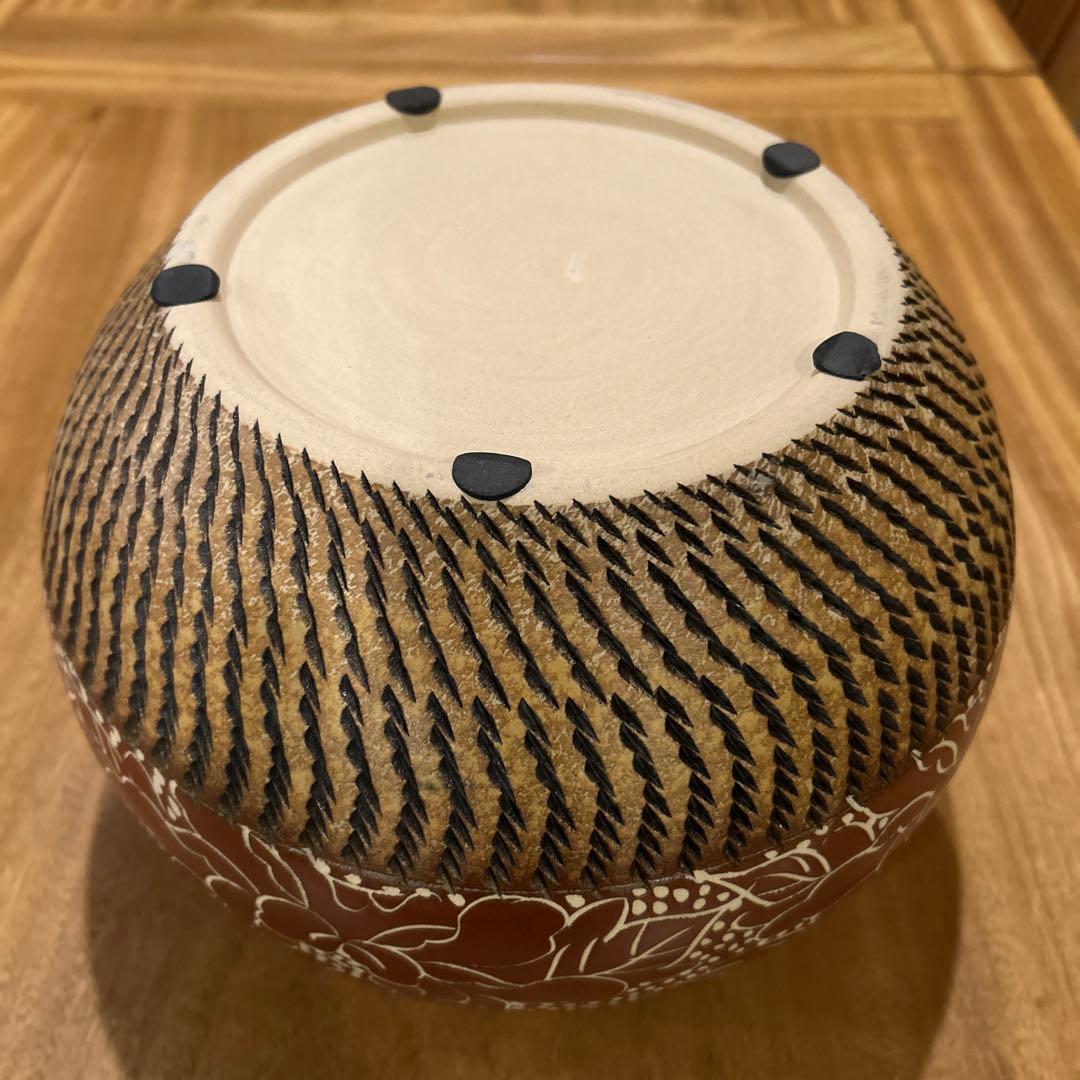 中国工芸品 茶壷 飛びかんな 彫刻絵付 希少