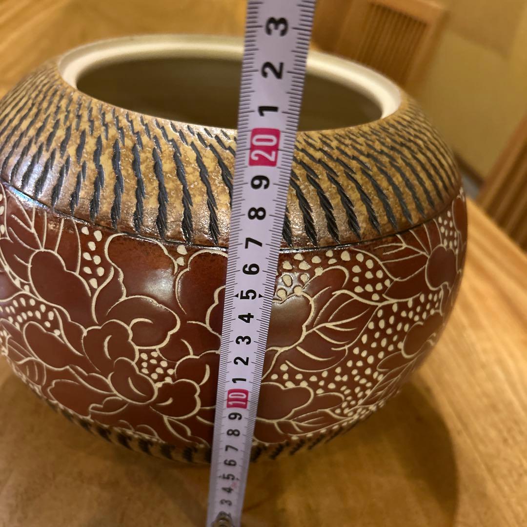 中国工芸品 茶壷 飛びかんな 彫刻絵付 希少