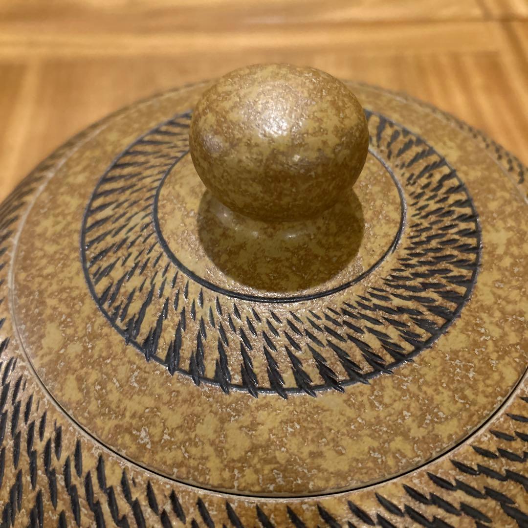 中国工芸品 茶壷 飛びかんな 彫刻絵付 希少