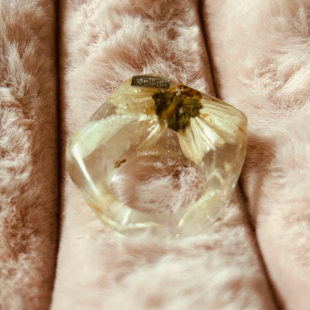 mellow レジンリング ドライフラワー 本物のお花 一点物 美品