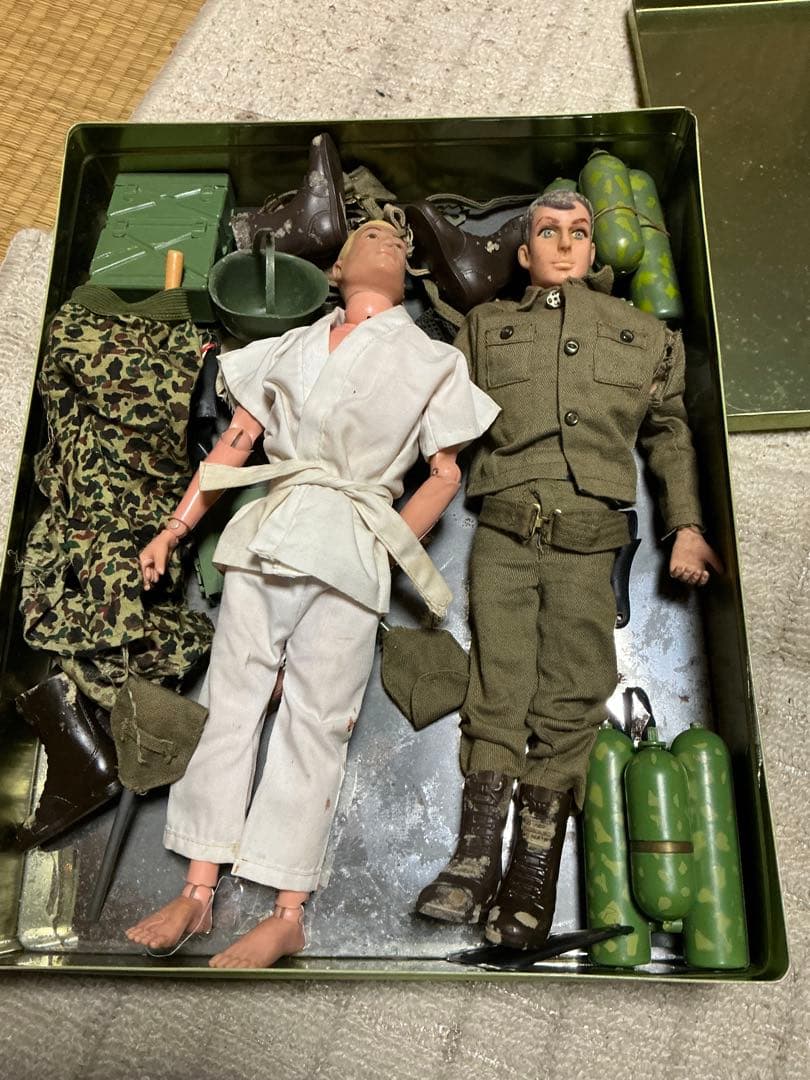 1964年／GIジョー。2体。他備品あり【汚れあり　ジャンク品】。