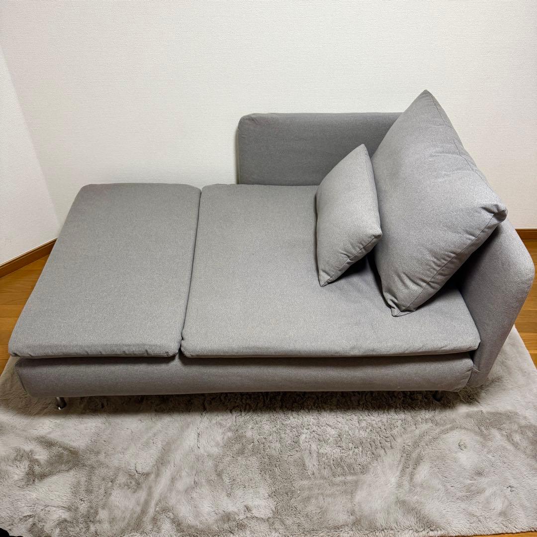 【jolo 】IKEA SÖDERHAMN ソファ トールグレー 寝椅子