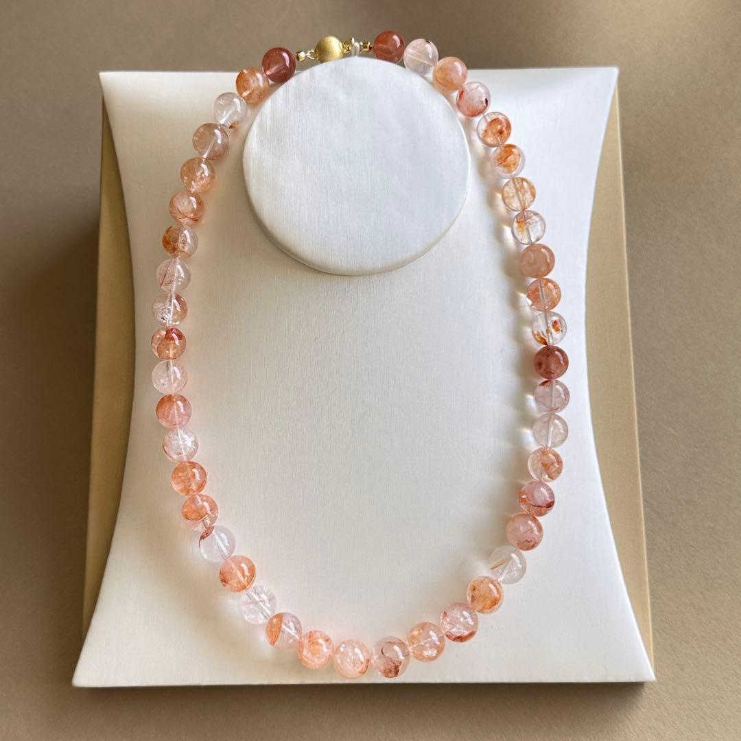 天然石オーロラクォーツ ライモナイトインクォーツ ネックレス＆ブレスレットセット