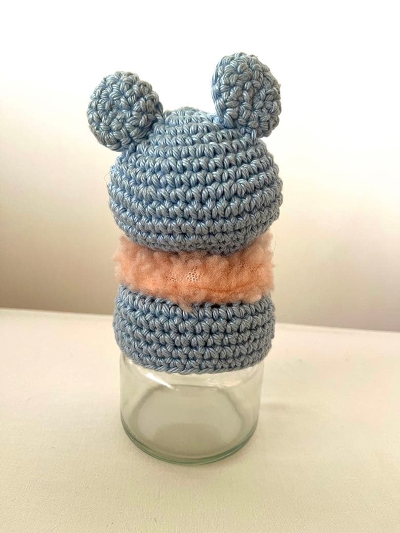 acco ニットジャー　編みぐるみ　ガラス瓶　3点セット