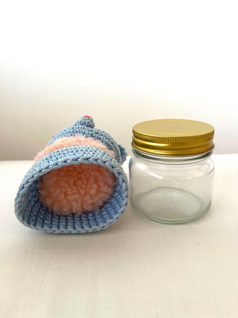 acco ニットジャー　編みぐるみ　ガラス瓶　3点セット