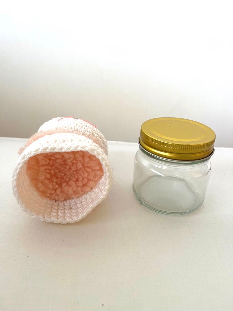 acco ニットジャー　編みぐるみ　ガラス瓶　3点セット