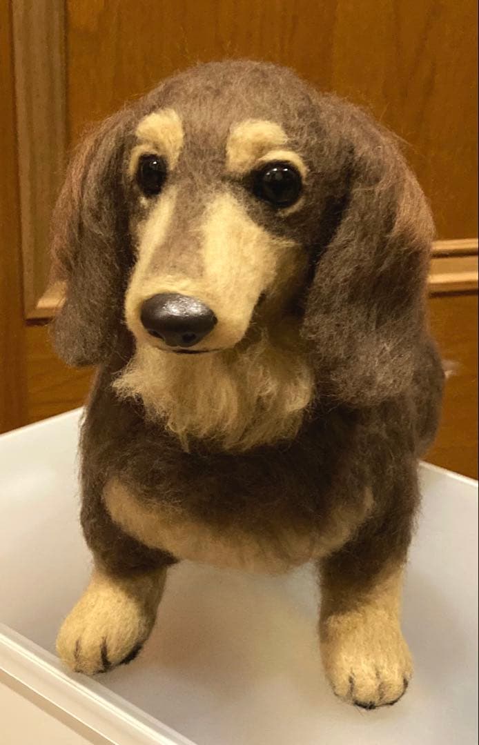 羊毛フェルト ミニチュアダックス　 ハンドメイド