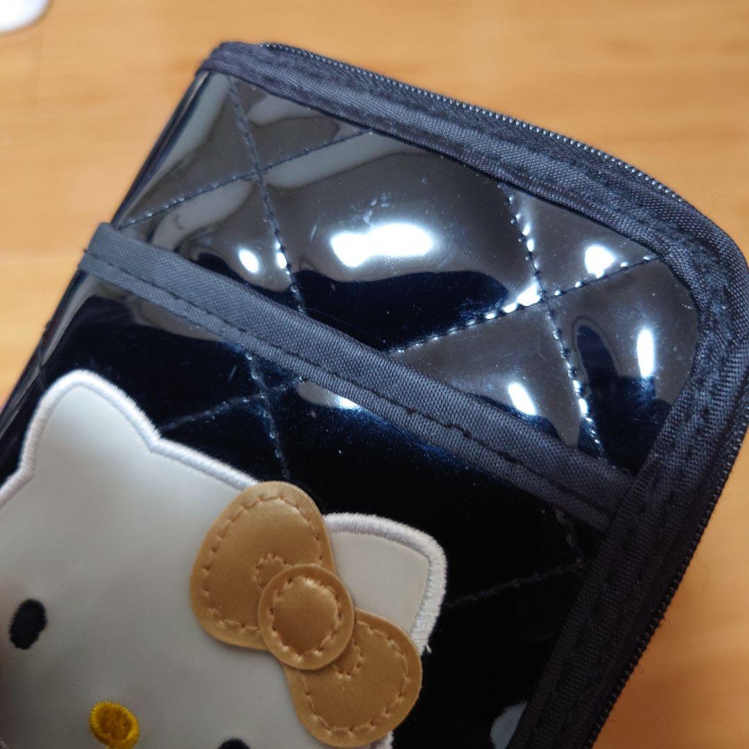 ♡激レア♡ キティ エナメルキルティングモバイルポーチ ブラック