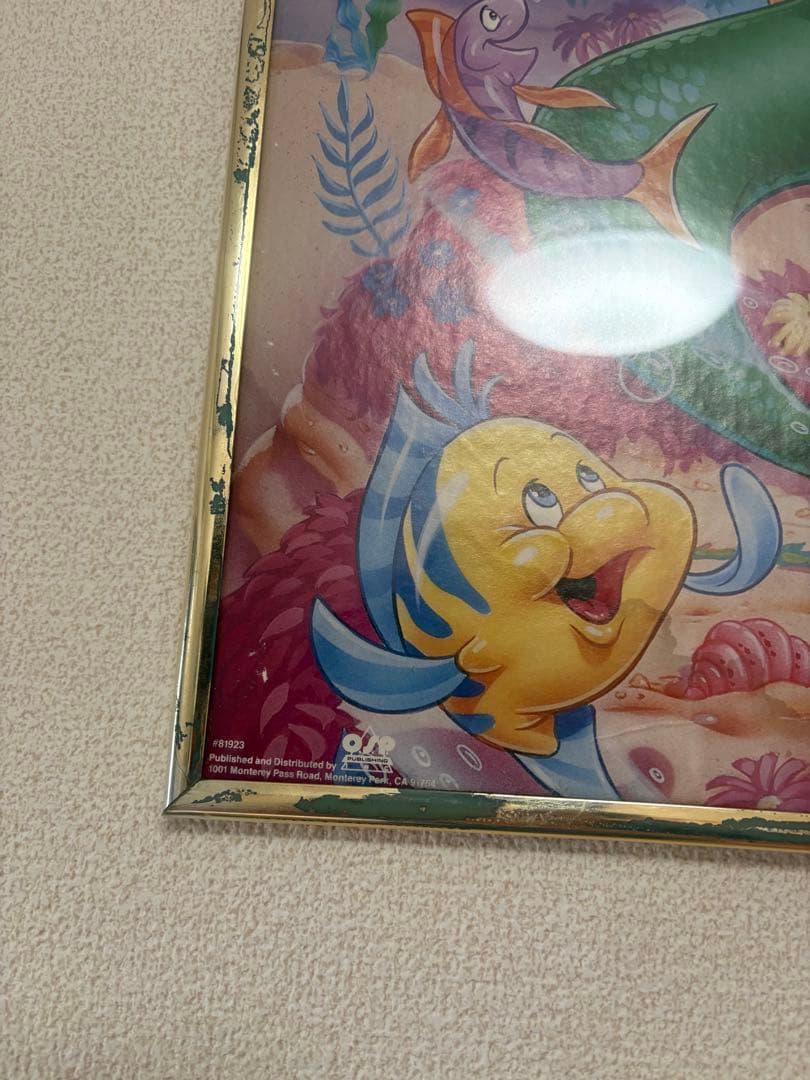 80〜90年代　Disney アリエル　アートポスター　ヴィンテージ