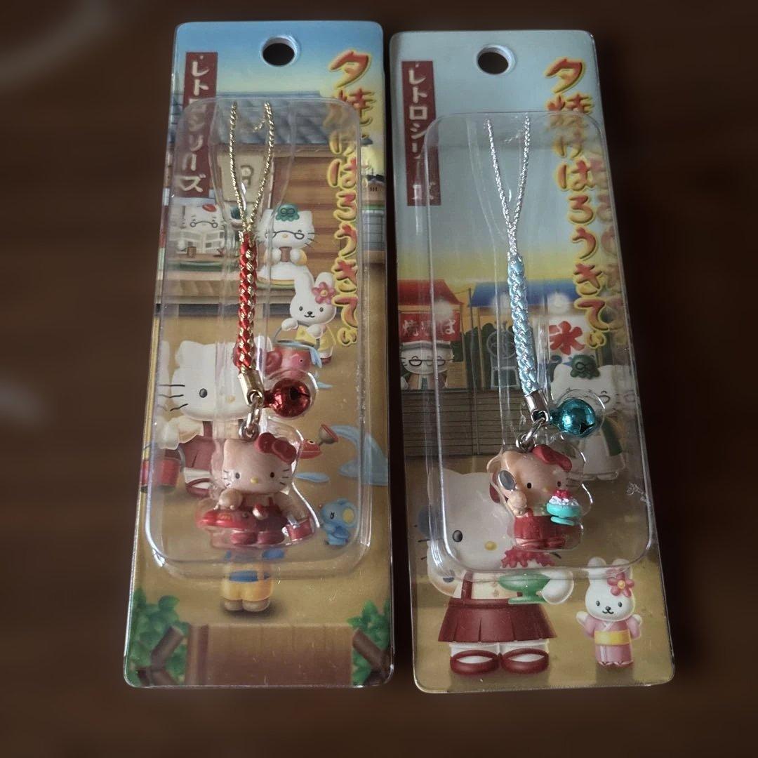 ハローキティ地域限定ストラップ＆根付け10点セット未開封品