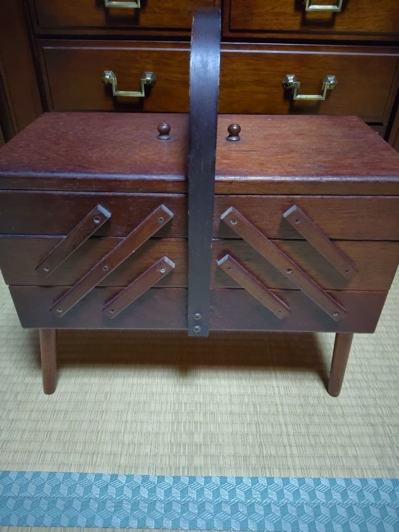 足付きソウイングボックスレトロ