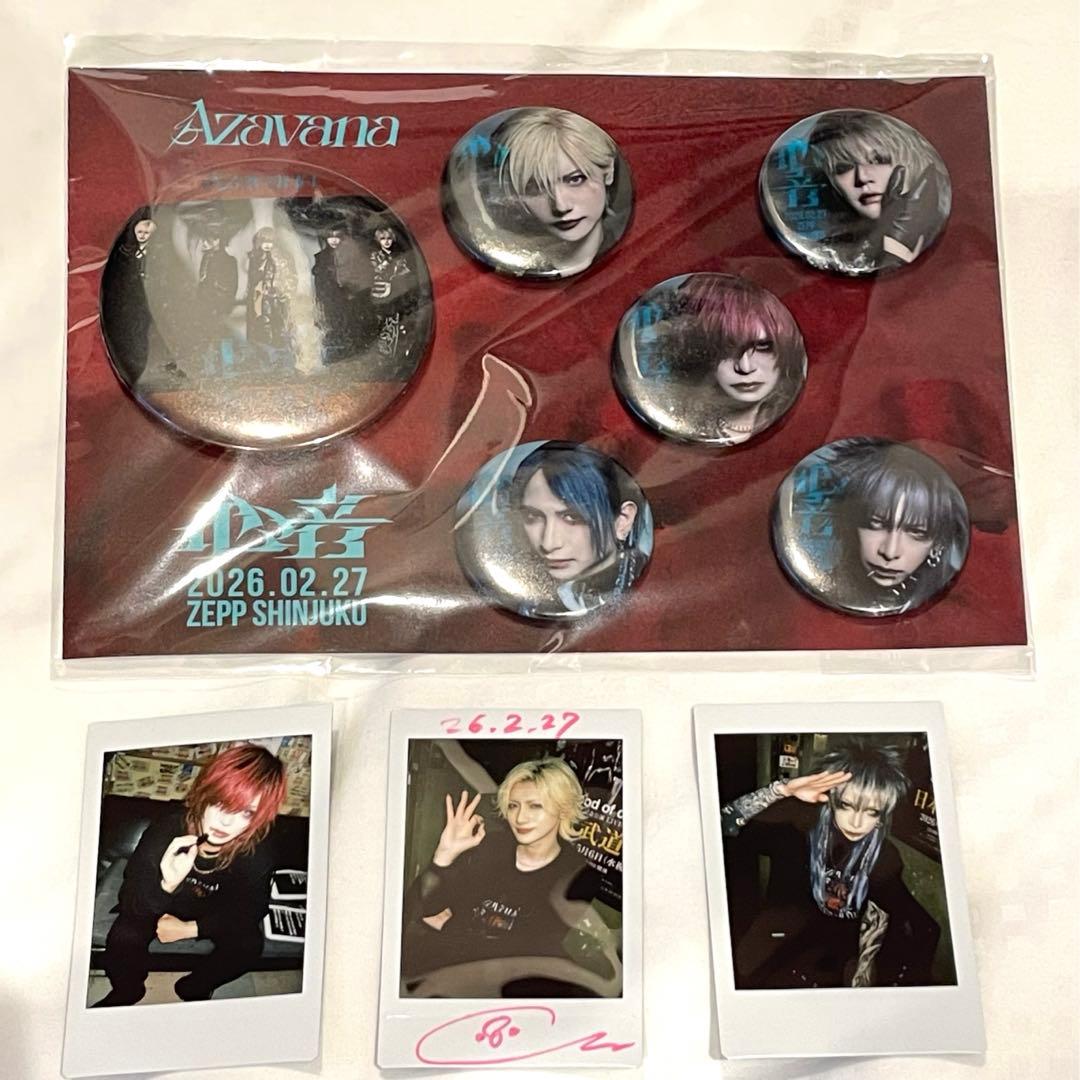 Azavana 2/27チェキ 缶バッジ 心音Tシャツ